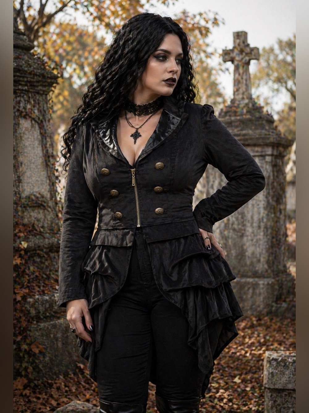 Forever 21 Lightweight Military Style Jacket with Bustle